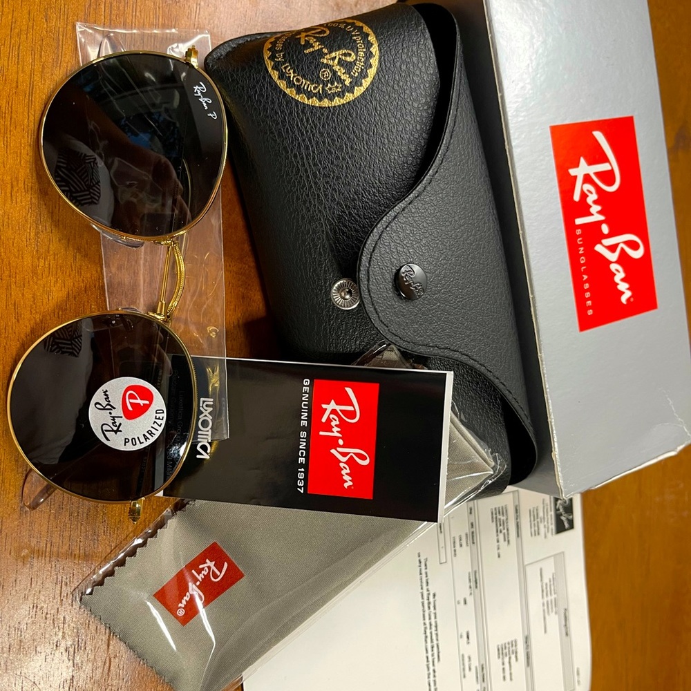 BNIB Ray-Ban Round Metal Sunglasses 53-21-145